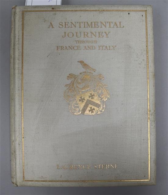 Sterne, Laurence, A Sentimental Journey through France and Italy, illustrated by Everard Hopkins, quarto, vellum gilt, lightly foxed